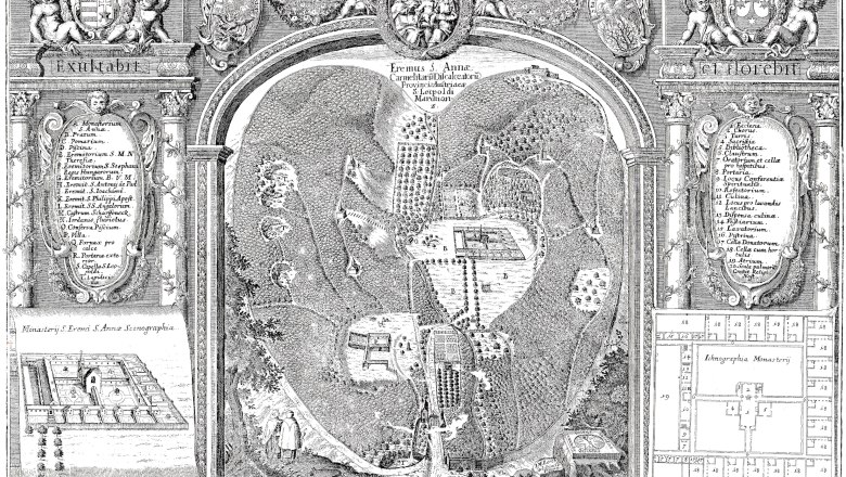 Kupferstich der Klosteranlage von 1689